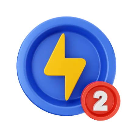 Notificação de eletricidade  3D Icon