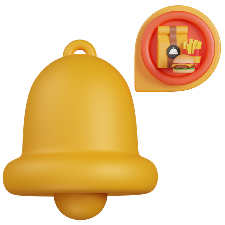 Notificação de entrega de comida  3D Icon