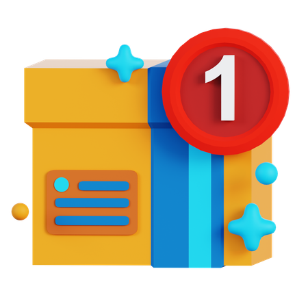 Notificação de entrega de pacote  3D Icon