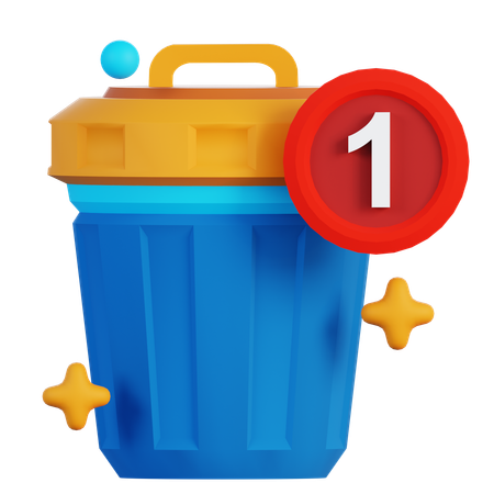 Notificação de lixo  3D Icon