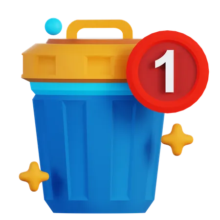 Notificação de lixo  3D Icon