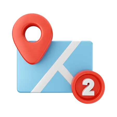 Notificação de mapa  3D Icon