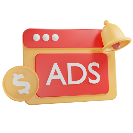 Notificação de marketing digital  3D Icon