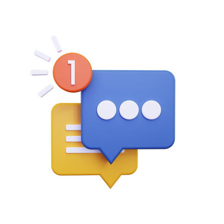 Notificação de mensagem  3D Icon