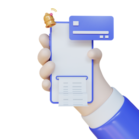 Notificação de pagamento on-line  3D Icon