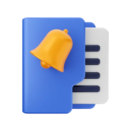 Notificação de pasta  3D Icon