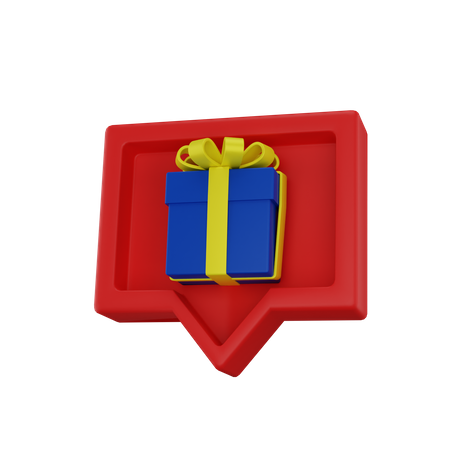 Notificação de presente  3D Icon