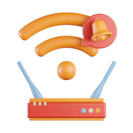 Notificação de sinal wi-fi  3D Icon