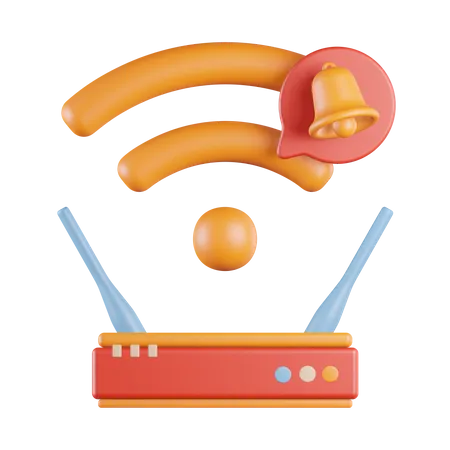 Notificação de sinal wi-fi  3D Icon