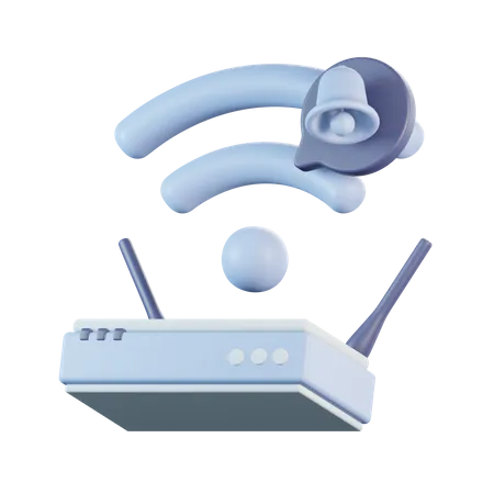 Notificação de sinal wi-fi  3D Icon