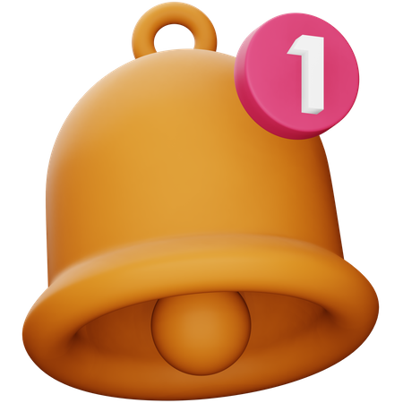 Notificação de sino  3D Icon