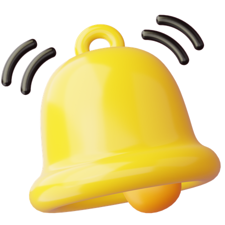 Rotação de notificação de sino  3D Icon