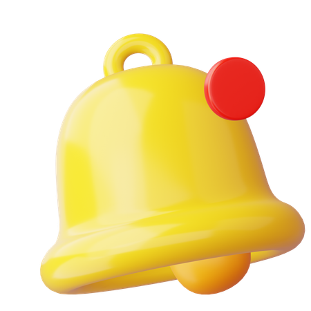 Rotação de notificação de sino  3D Icon