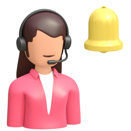 Notificação de suporte ao cliente  3D Icon