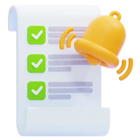 Notificação de tarefa  3D Icon