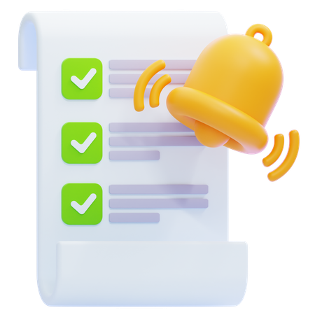 Notificação de tarefa  3D Icon