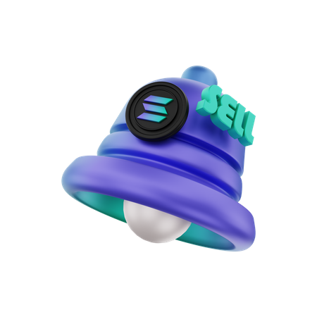 Notificação de venda de Solana  3D Icon