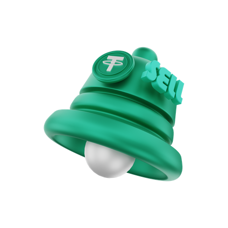 Notificação de venda de Tether  3D Icon