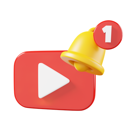 Notificação de vídeo  3D Icon