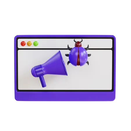 Notificação de vírus  3D Icon