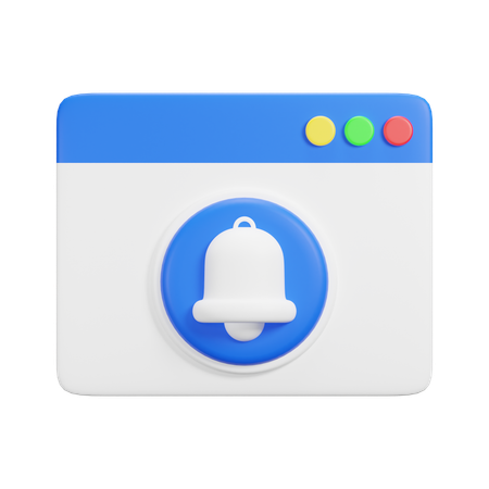 Notificação do site  3D Icon