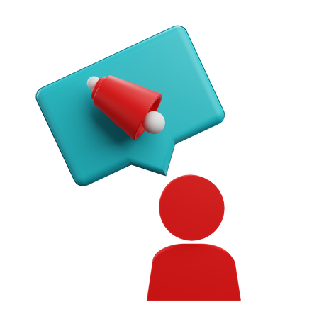 Notificação do usuário  3D Icon
