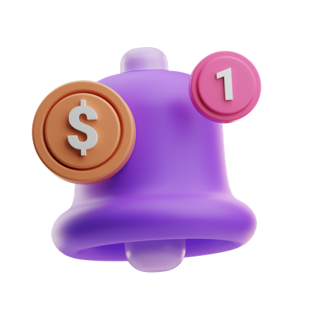 Notificação financeira  3D Icon