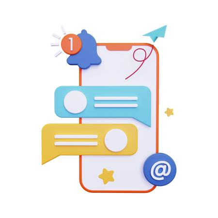 Notificação móvel  3D Icon