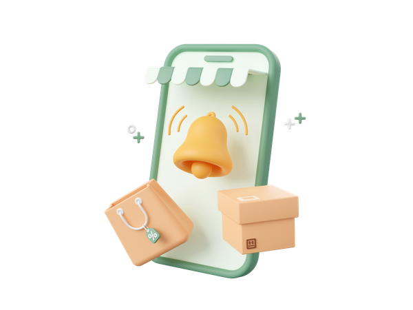 Notificação móvel  3D Icon