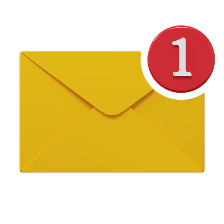 Notificação por correio  3D Icon