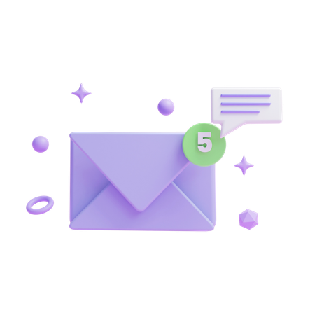 Notificação por correio  3D Icon
