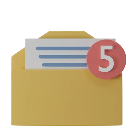 Notificação por correio  3D Icon