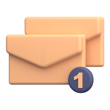 Notificação de Email  3D Icon