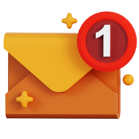 Notificação de Email  3D Icon