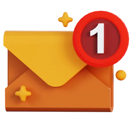 Notificação de Email  3D Icon