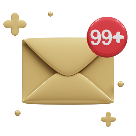 Notificação de Email  3D Icon