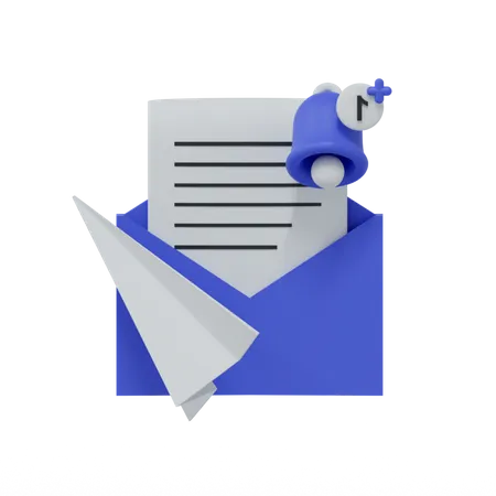 Notificação de Email  3D Illustration