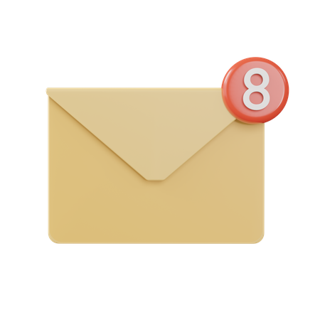 Notificação de Email  3D Icon