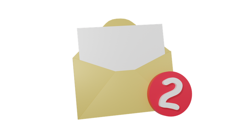 Notificação de Email  3D Icon