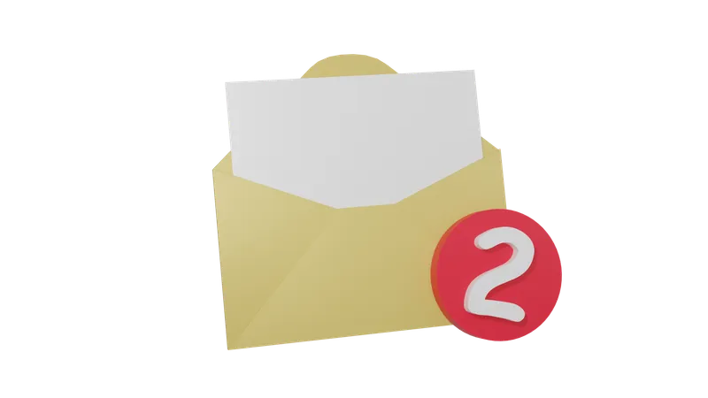 Notificação de Email  3D Icon