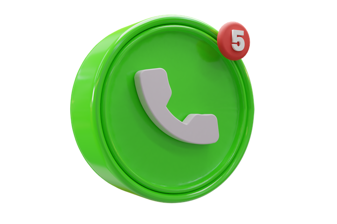 Notificação por telefone  3D Icon