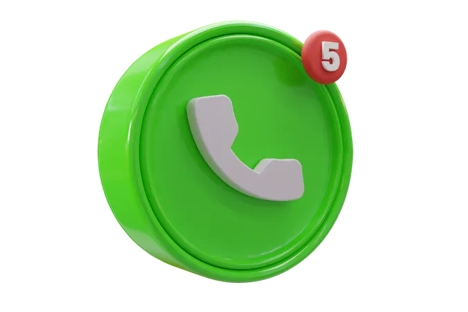 Notificação por telefone  3D Icon