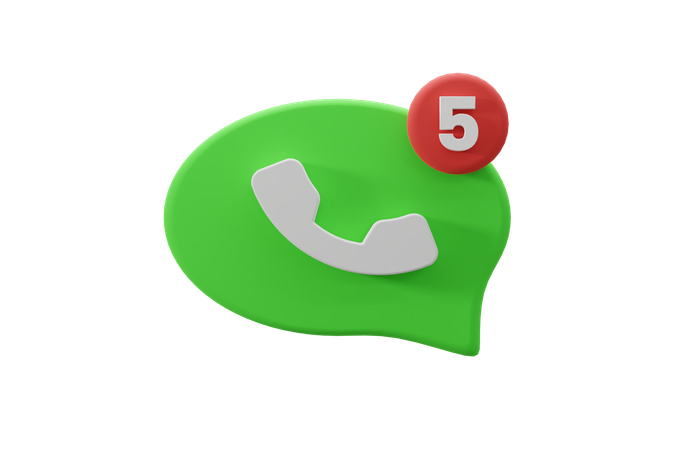 Notificação por telefone  3D Icon