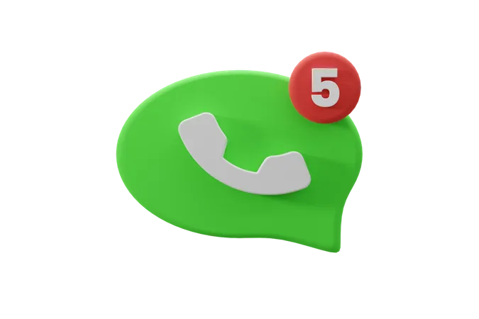 Notificação por telefone  3D Icon