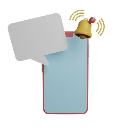 Notificação por telefone  3D Illustration