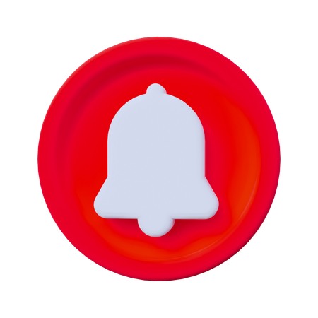 Ícone 3D do sino de notificação  3D Icon