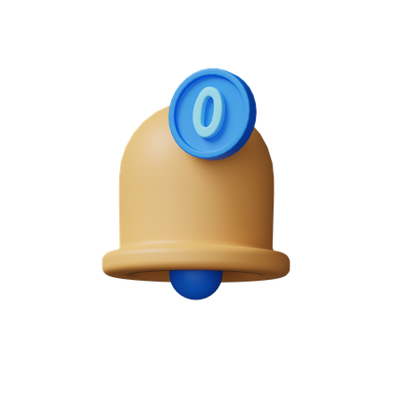 Notificação zero  3D Icon