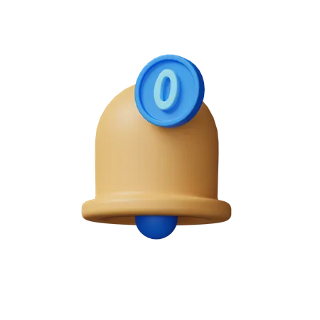 Notificação zero  3D Icon