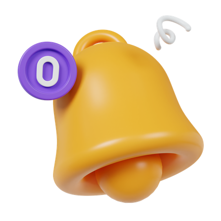 Notificação zero  3D Icon