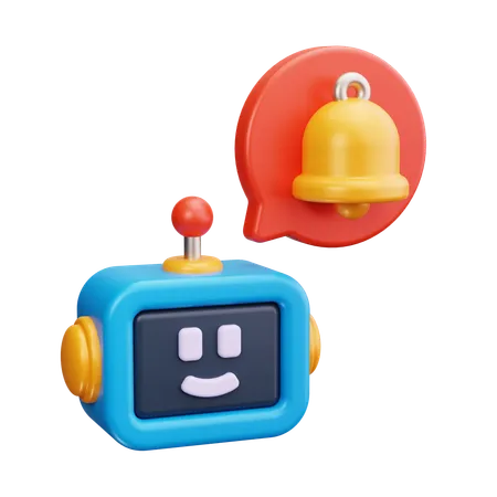 Notificación de chatbot  3D Icon